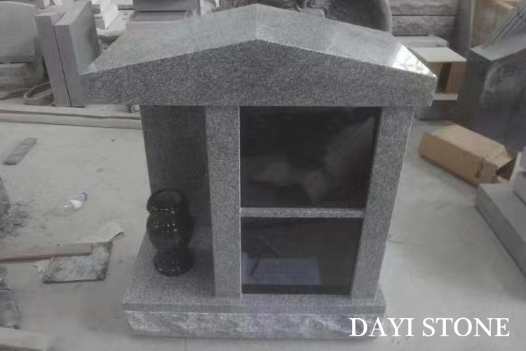 Columbarium-Light Grey Granite Stone -USA headstone